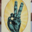 Lama Ink Druck Peace out! 5 Finger